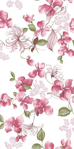 XL deursticker roze bloemen_3424175_ds